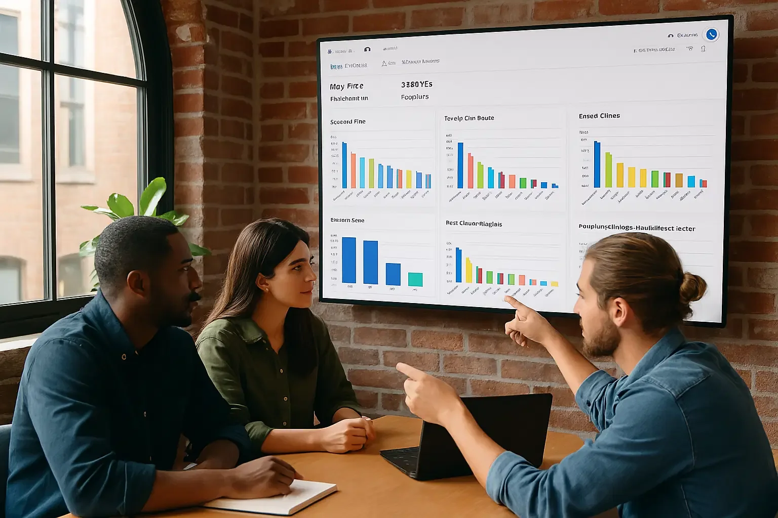 Fleet operators reviewing dispatch analytics