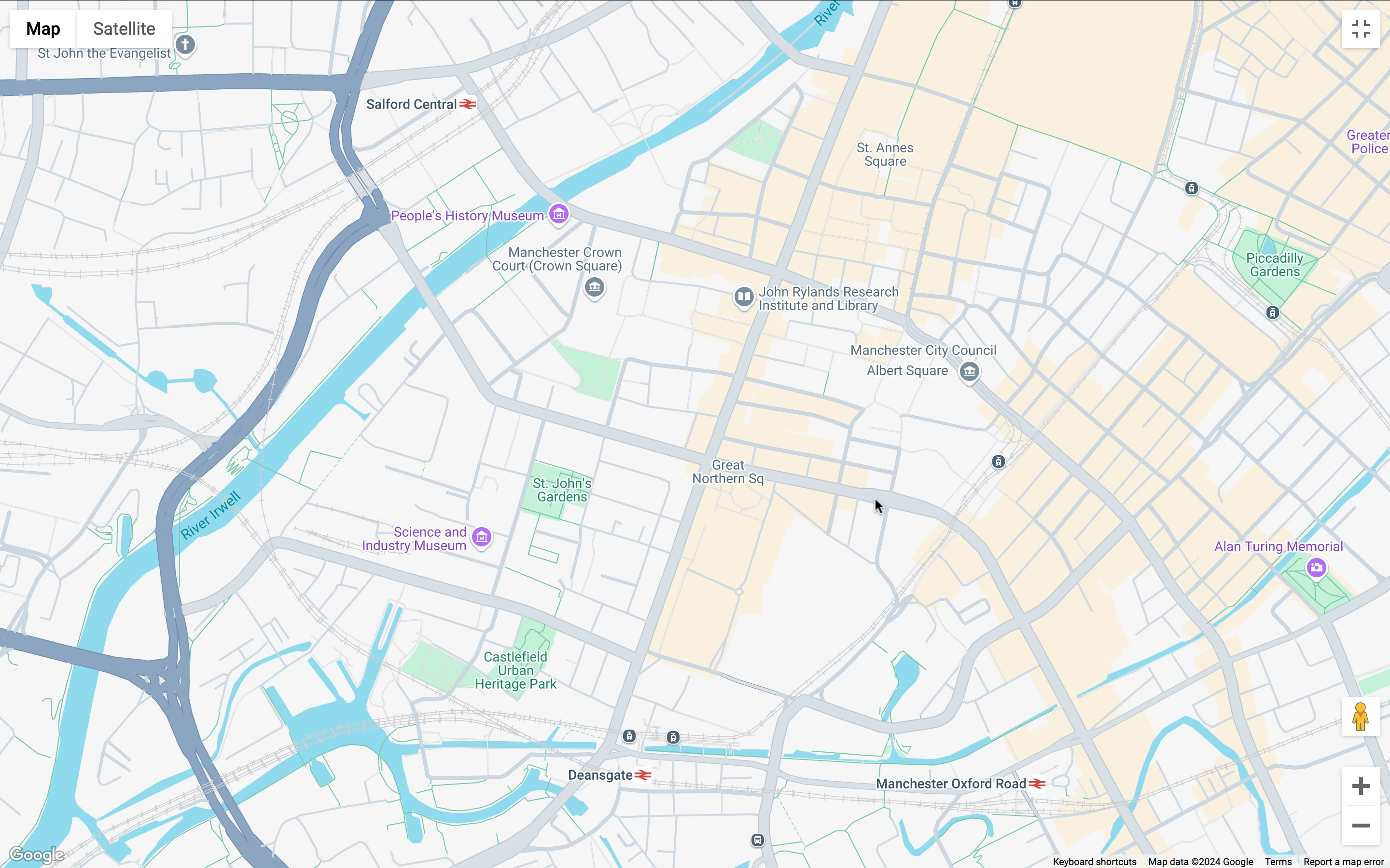 A MyRide route crossing configured operating zones